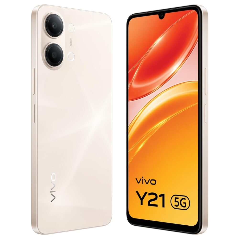 vivo Y21 5G (Straw Gold, 6GB RAM, 128GB Storage)